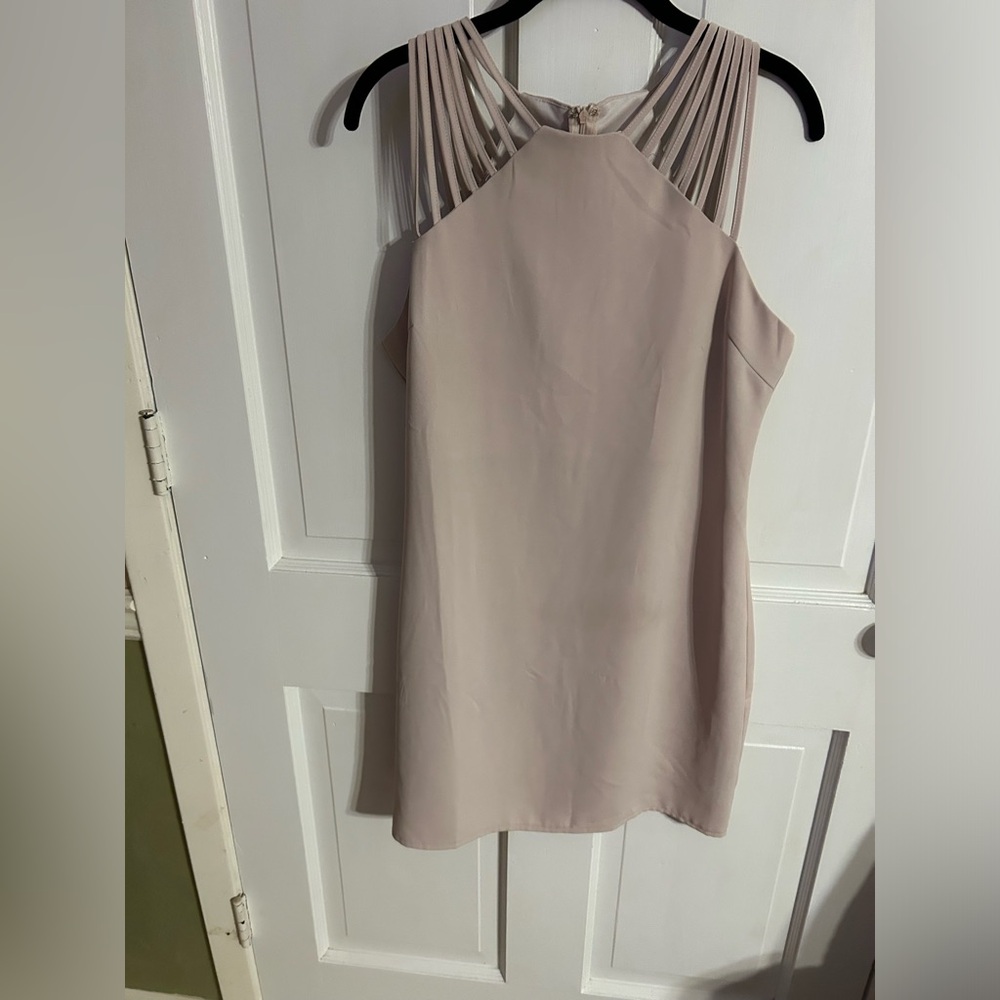 Blush pink mini dress